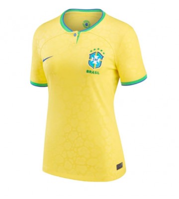 Brasilien Hemmatröja Kvinnor VM 2022 Kortärmad